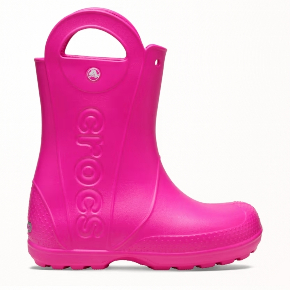 CROCS Kids Handle Rain Boot - Hot Pink